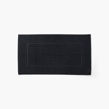 Lola II Black Cotton Bathmat - Carré Blanc Canada