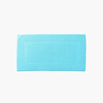 Lola II Turquoise Cotton Bathmat - Carré Blanc Canada