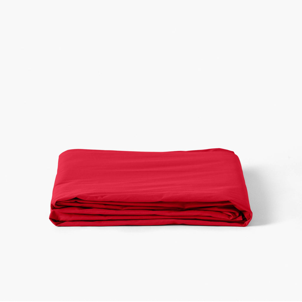 Flatsheet in Cotton Percale Neo Red - Carré Blanc Canada