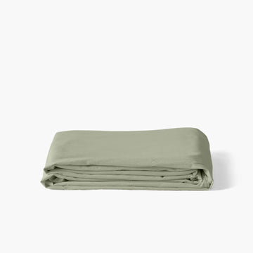 Flatsheet in Pure Organic Washed Cotton Souffle Sage - Carré Blanc Canada