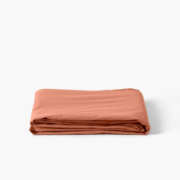 Flatsheet in Cotton Percale Neo Terracotta - Carré Blanc Canada