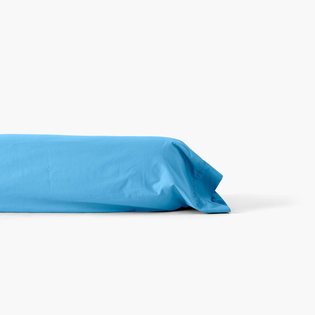 Bolster case in Cotton Percale Neo Azure - Carré Blanc Canada