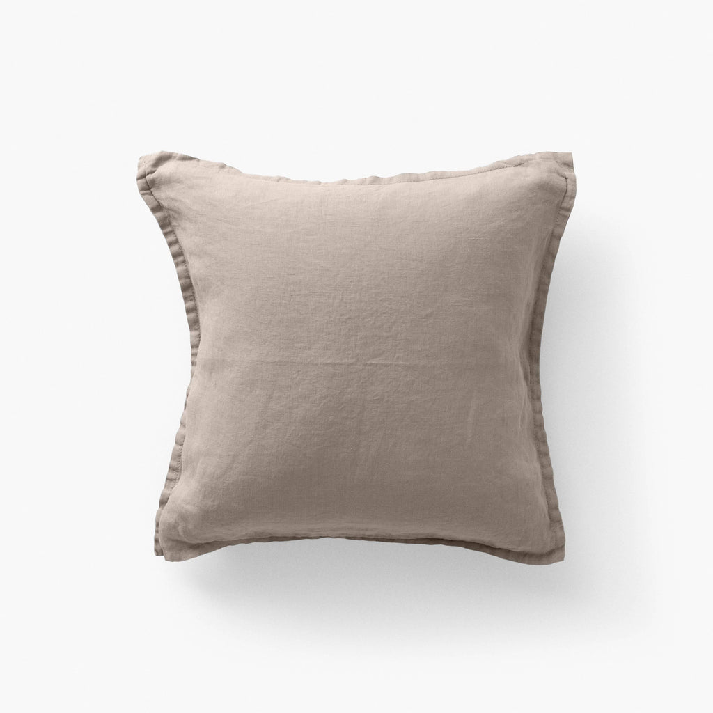 Washed linen cushion cover Songe grège - Carré Blanc Canada