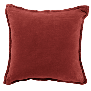 Songe sienne washed linen cushion cover - Carré Blanc Canada