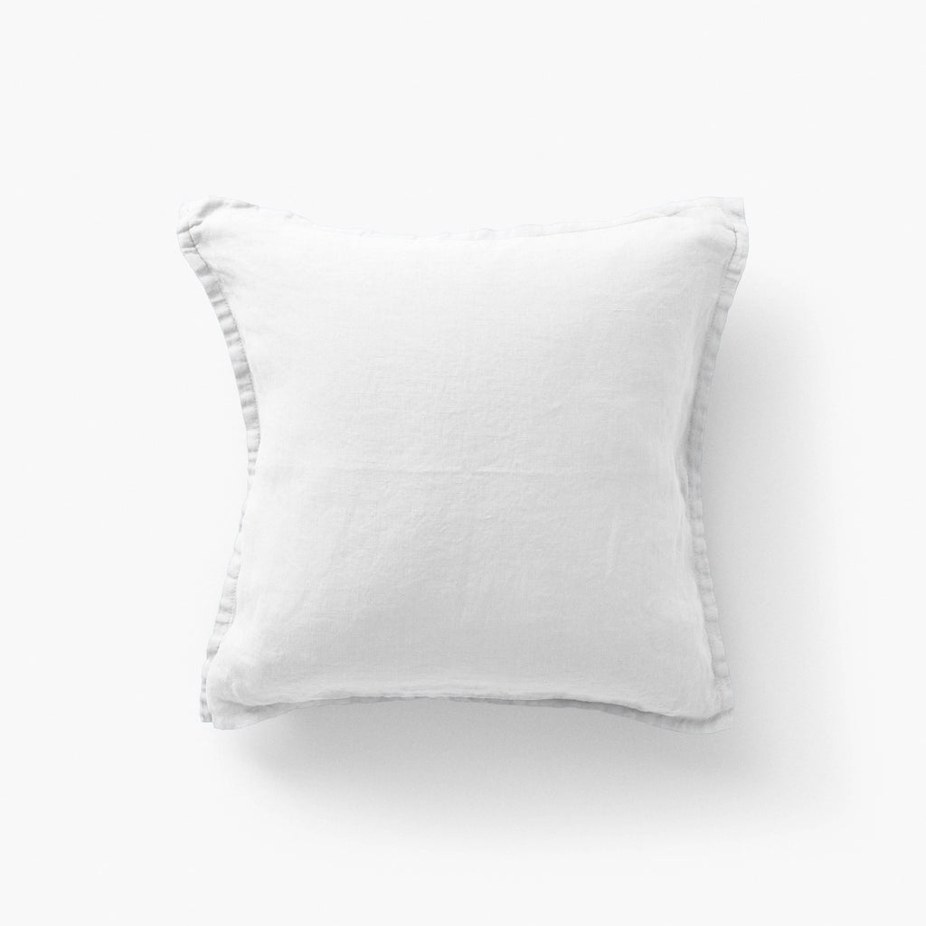 Songe White Washed Linen Cushion Cover - Carré Blanc Canada