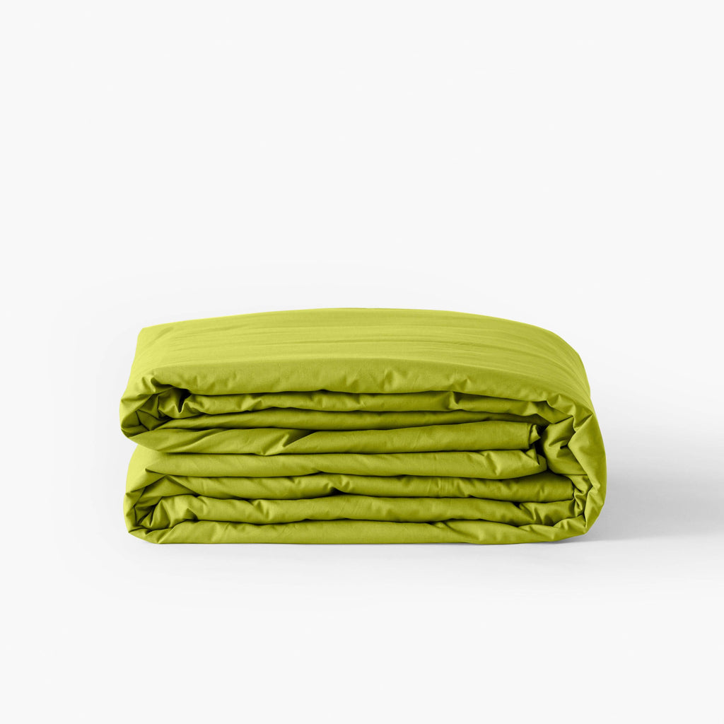 Duvet Cover in Cotton Percale Neo Green - Carré Blanc Canada