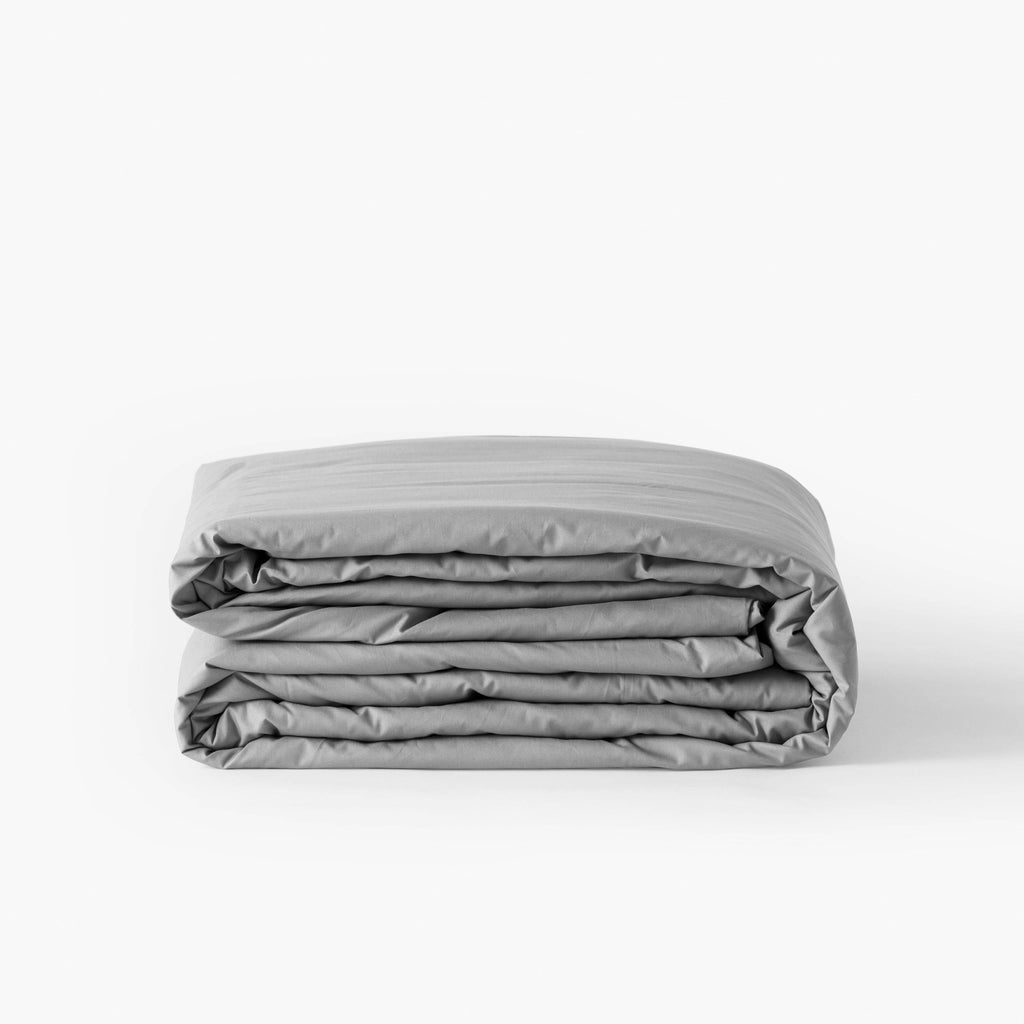 Duvet Cover in Cotton Percale Neo Grey - Carré Blanc Canada