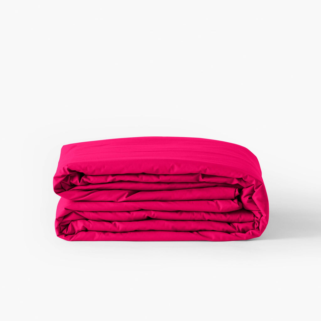 Duvet Cover in Cotton Percale Neo Magenta - Carré Blanc Canada