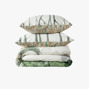 Duvet Cover in Organic Washed Cotton Percale Monarbre - Carré Blanc Canada