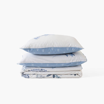 Duvet Cover in Linen and Washed Cotton Madeleine - Carré Blanc Canada