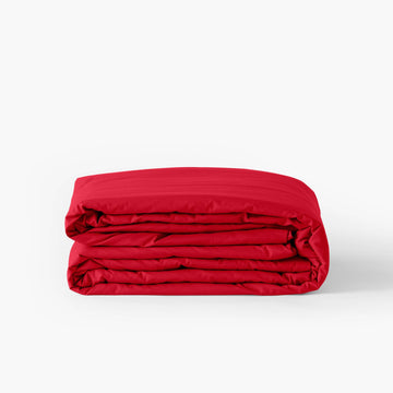 Duvet Cover in Cotton Percale Neo Red - Carré Blanc Canada