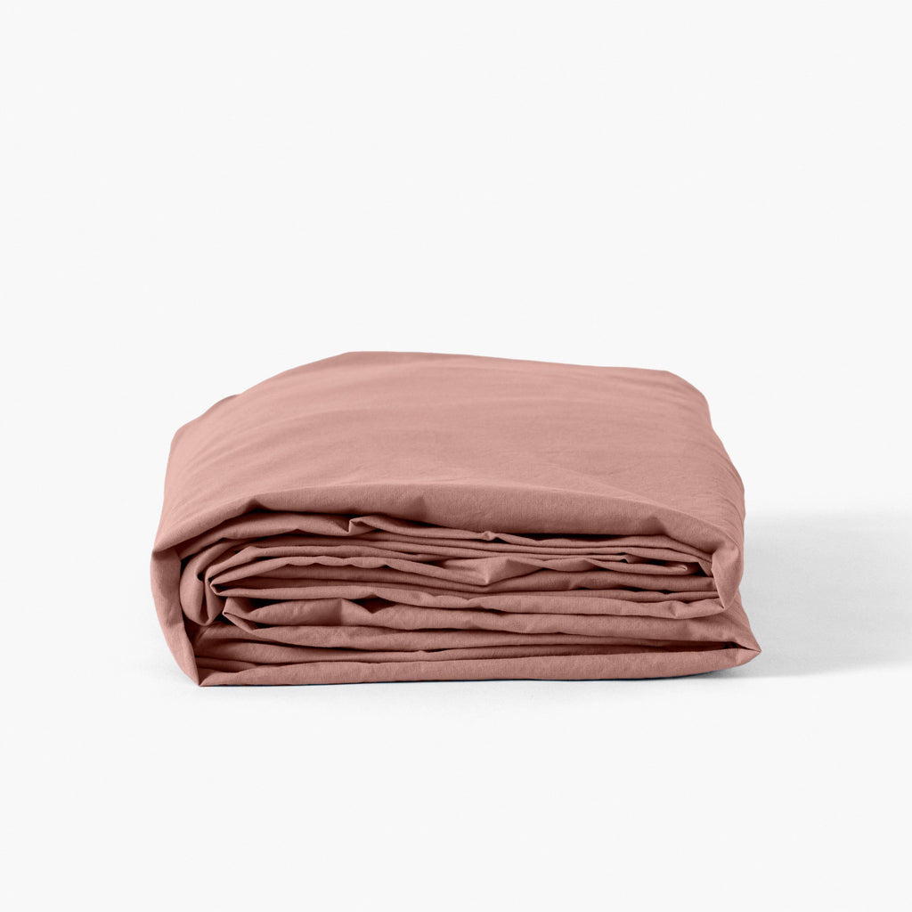 Fitted Sheet in Washed Cotton Songe Ash Pink - Carré Blanc Canada