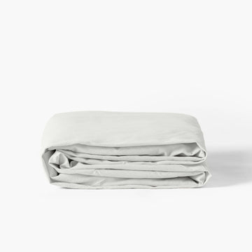 Fitted Sheet in Pure Organic Washed Cotton Souffle Cloud - Carré Blanc Canada