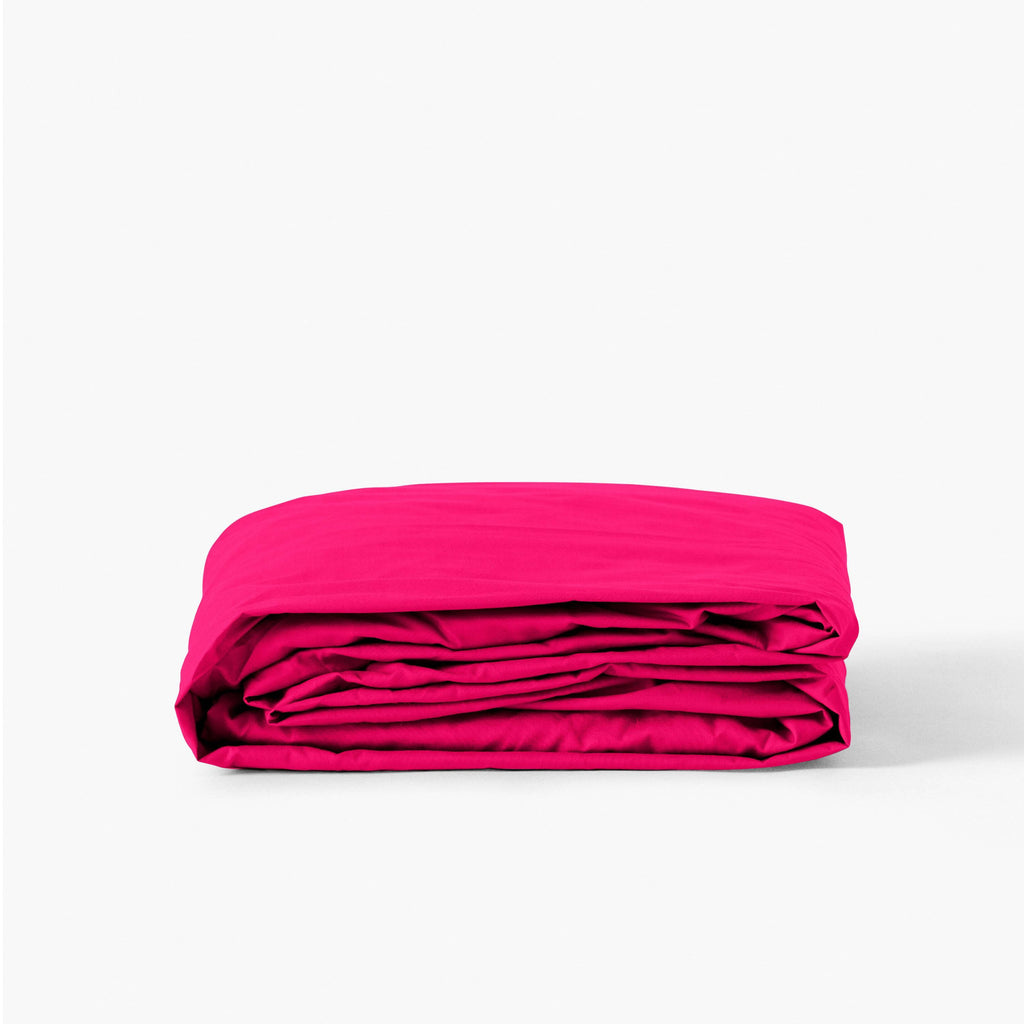 Fitted Sheet in Cotton Percale Neo Magenta - Carré Blanc Canada