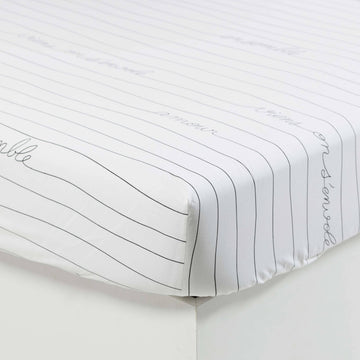 Fitted Sheet in Cotton Percale Mon Amour - Carré Blanc Canada