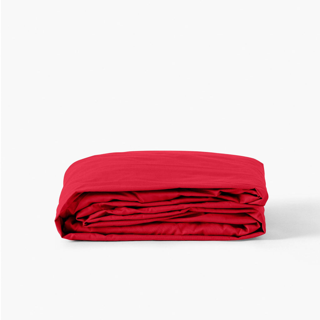 Fitted Sheet in Cotton Percale Neo Red - Carré Blanc Canada