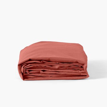 Fitted Sheet in Washed Cotton Songe Terracotta - Carré Blanc Canada