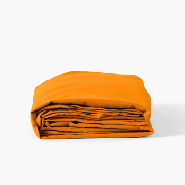 Fitted Sheet in Washed Cotton Songe Turmeric - Carré Blanc Canada