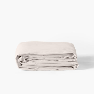 Fitted Sheet in Pure Organic Washed Cotton Souffle Vanilla - Carré Blanc Canada