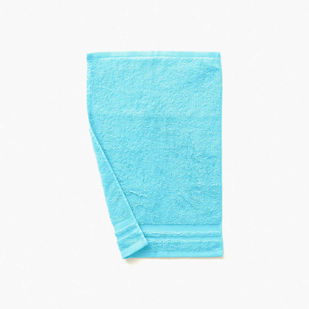 Lola II Turquoise Cotton Guest Towel - Carré Blanc Canada