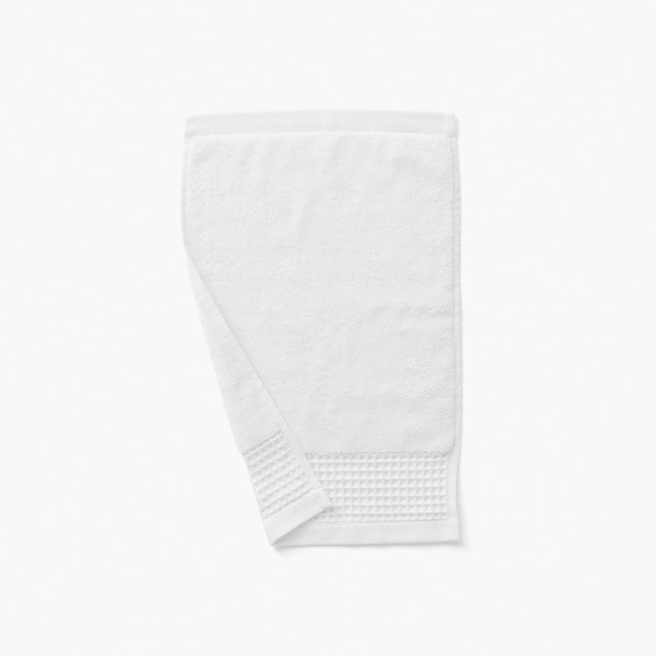 Source White Organic Cotton Bouclette Hand Towel - Carré Blanc Canada